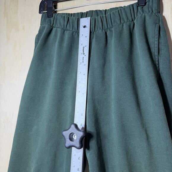 Brandy Melville Green Jogger Sweatpants Elastic Waist Fleece Lounge Pants - Picture 4 of 10